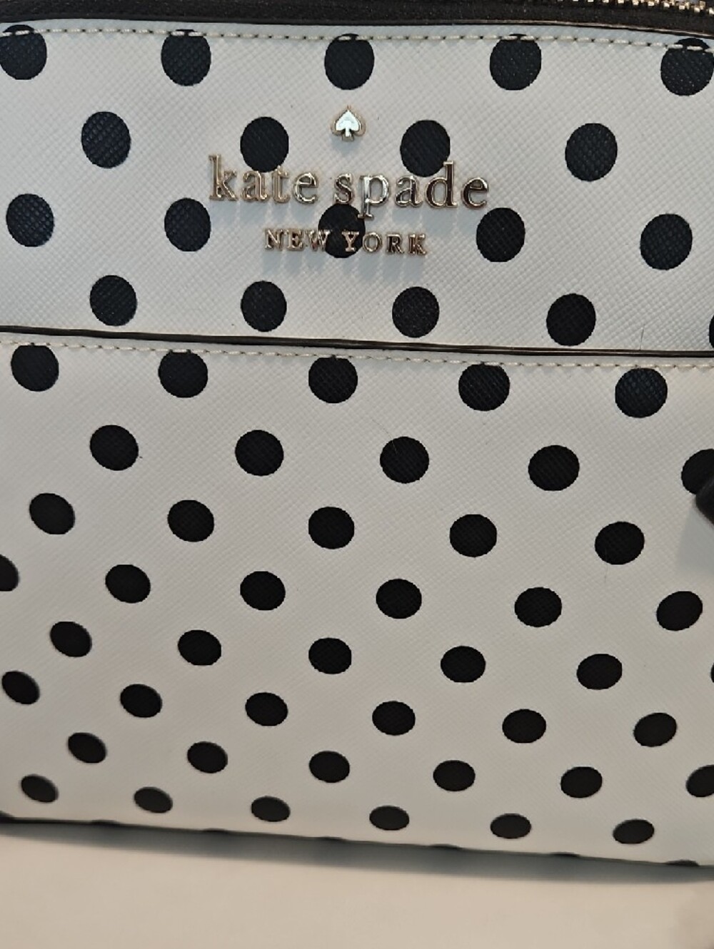 kate spade White with Black Polka Dot Crossbody Bag - Picture 3 of 4